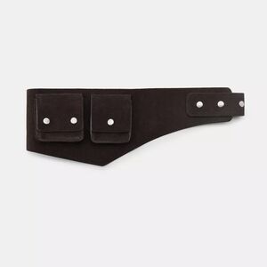 Zara LEATHER CORSET BELT WITH POCKETS